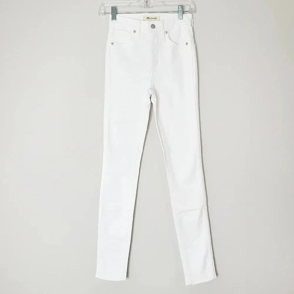 NWT Madewell White 10" High-Rise Skinny Jeans 23 - Picture 2 of 9
